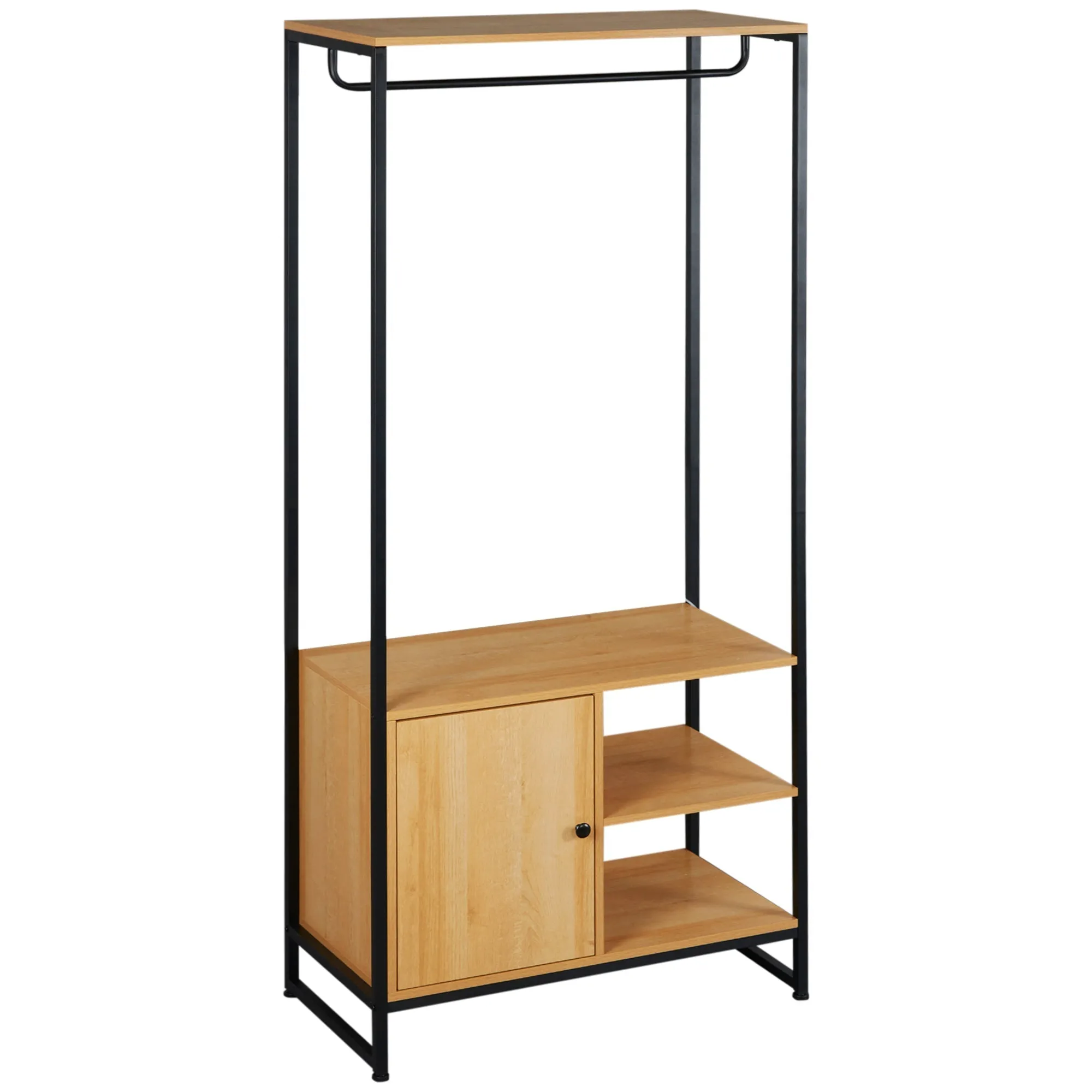 Industrial Style Laundry / Spare Bedroom Clothes Hanger with shoe rack and shelves | 80x40x180cm