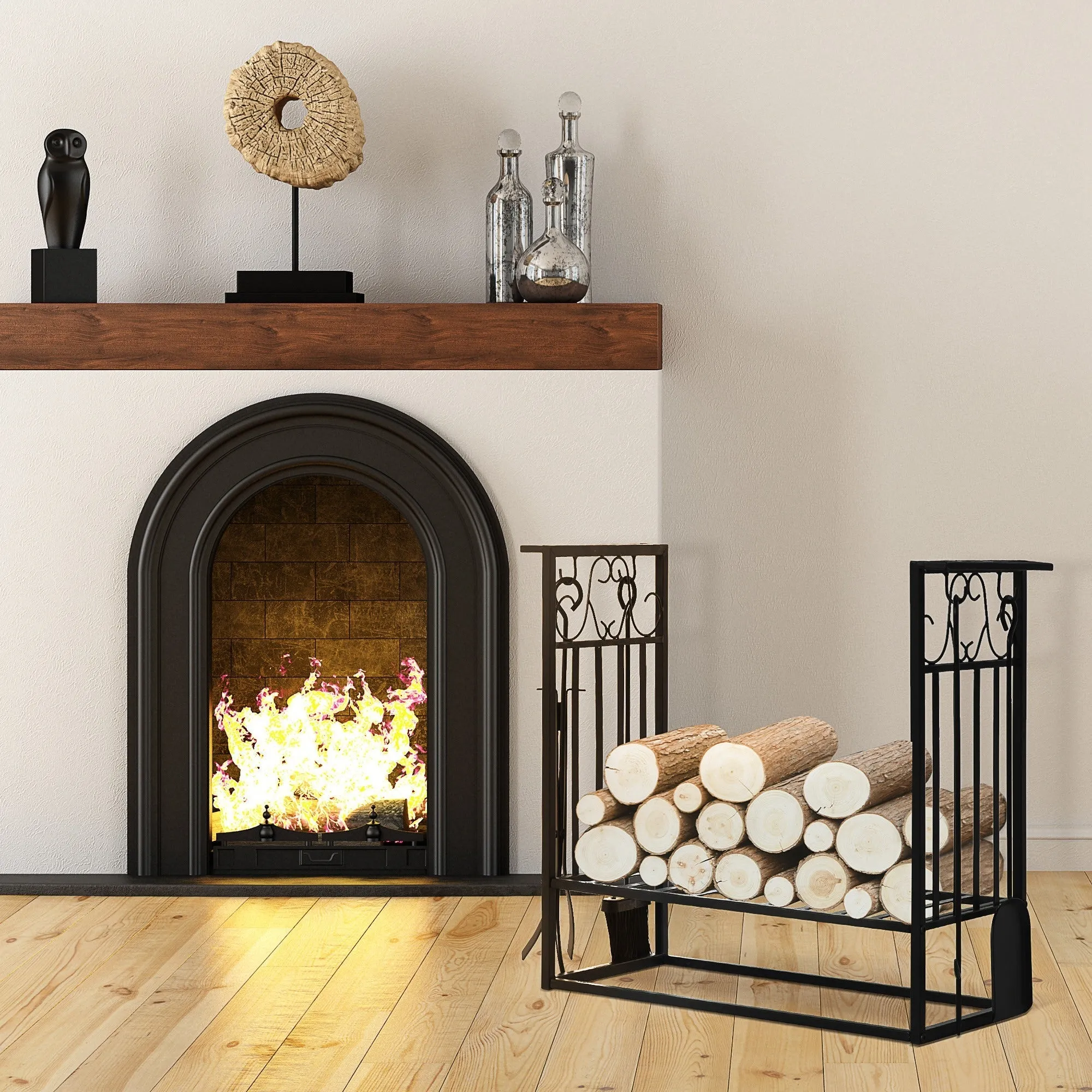 Portalgna in black steel for interiors and outdoors with 4 tools included - Image 2