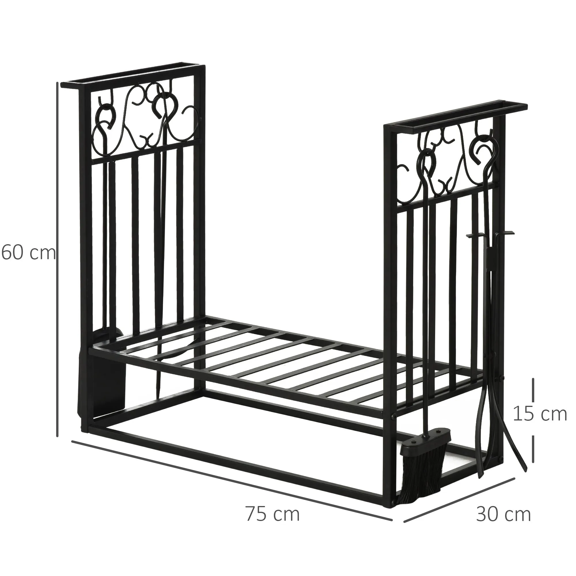 Portalgna in black steel for interiors and outdoors with 4 tools included - Image 3
