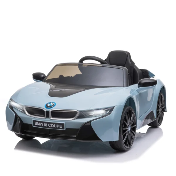 Electric Ride-On Car for Children 3-8 Years Licensed BMW I8 Coupe with Remote Control and 2 Doors, 115x72. 5x46 cm, Blue