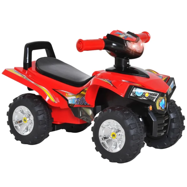 Children's Quad Bike Toy with Horn, Music and Lights, 60x38x42 cm, Red PP