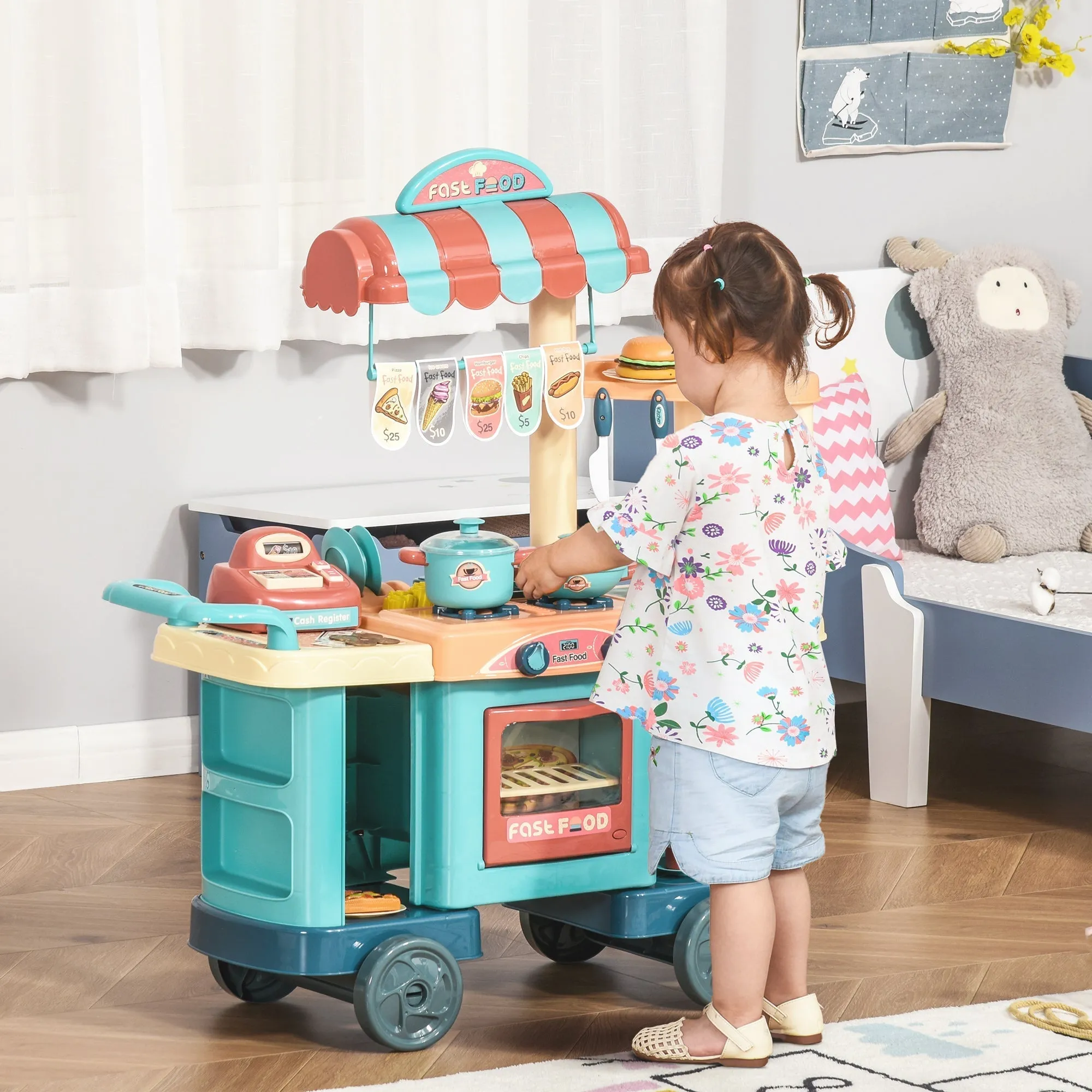 Kitchen for children 3-6 years with 50 accessories included - Image 2