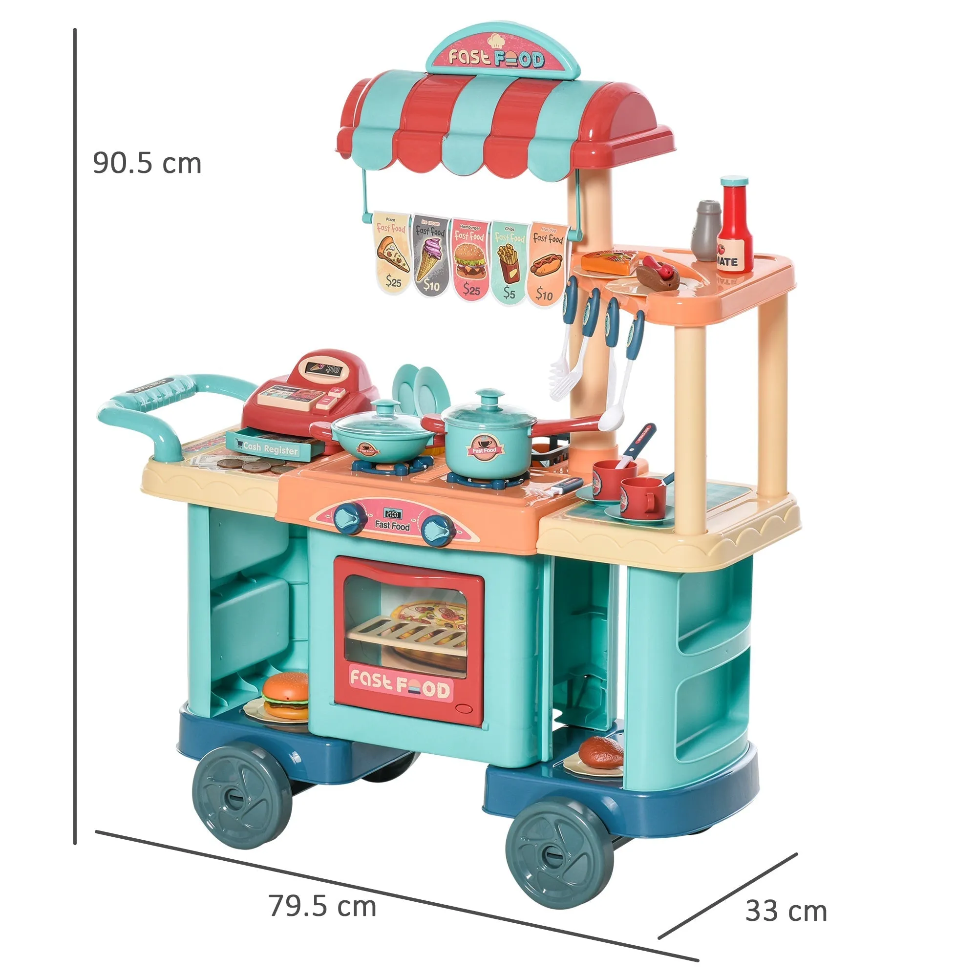Kitchen for children 3-6 years with 50 accessories included - Image 3