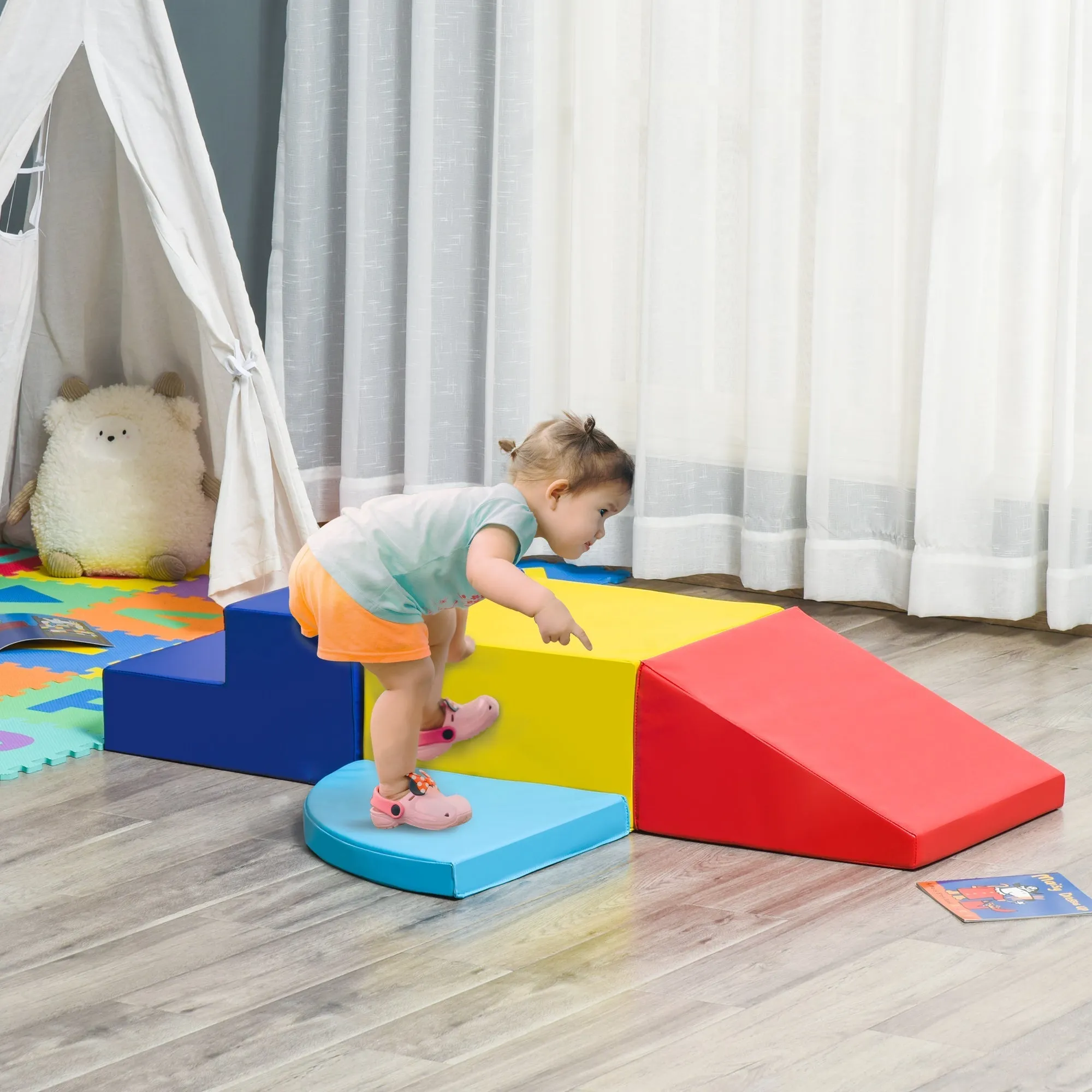 Set Soft Construction of 4 Pieces Educational Game for Children Age 1-3 years for home and school - Multicolor - Image 2