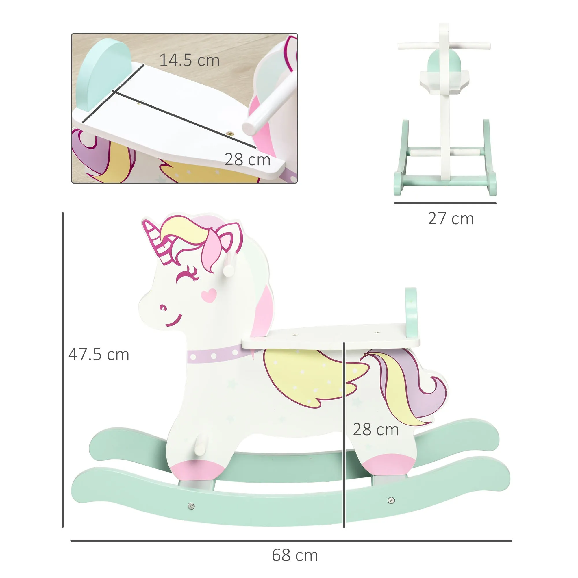 Rocking Unicorn for Children aged 1-3yrs - Image 3