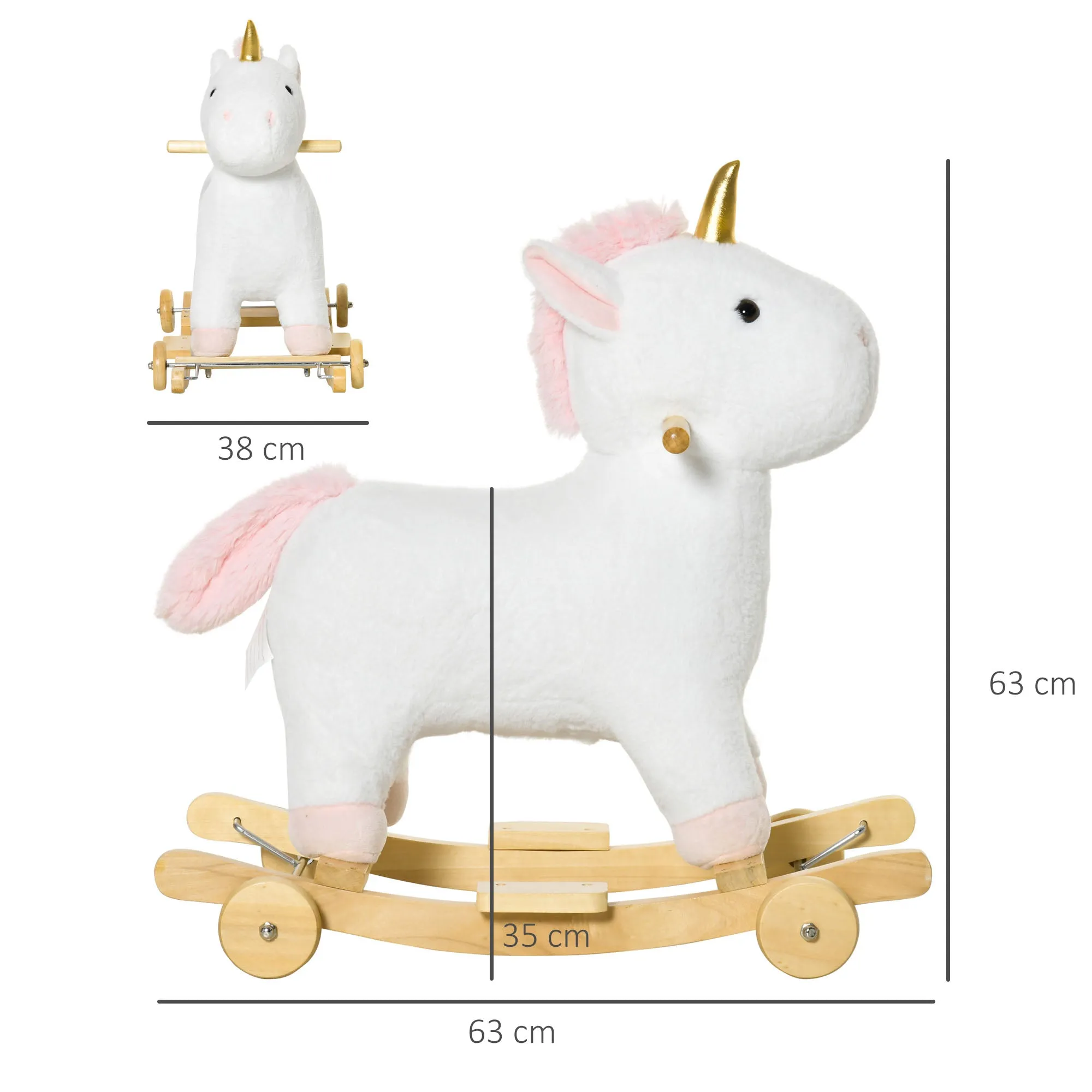 White Rocking Unicorn | 3-6 Years - Image 3
