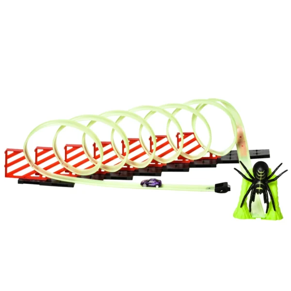 track for cars with luminous effects and car, for children for 3-6 years, 86x67x21cm - multicolor