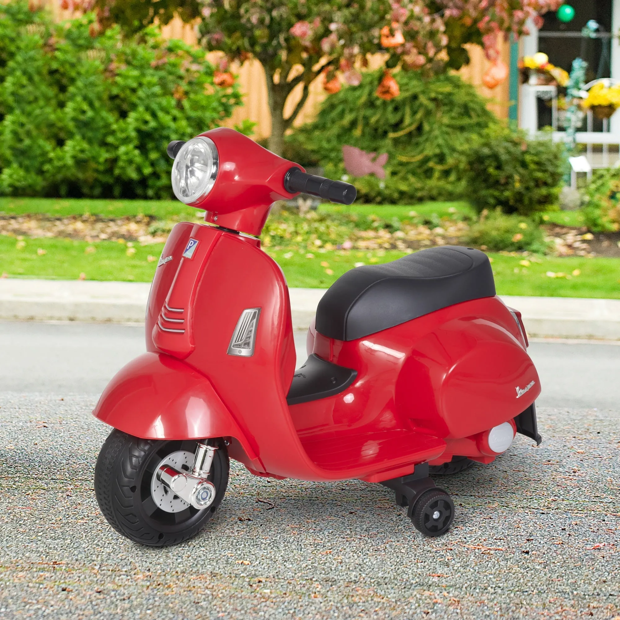 Officially Licensed Kids' Electric Scooter, 6V Battery, Headlights and Horn, for Children 18-36 Months, Red, 66.5x38x52cm - Image 2