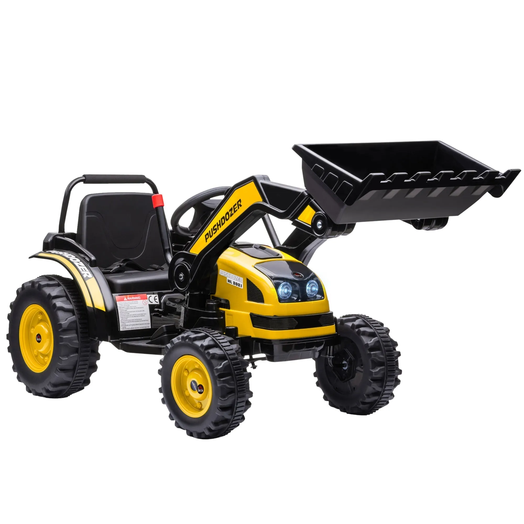rideable excavator for children 3-5 years - yellow