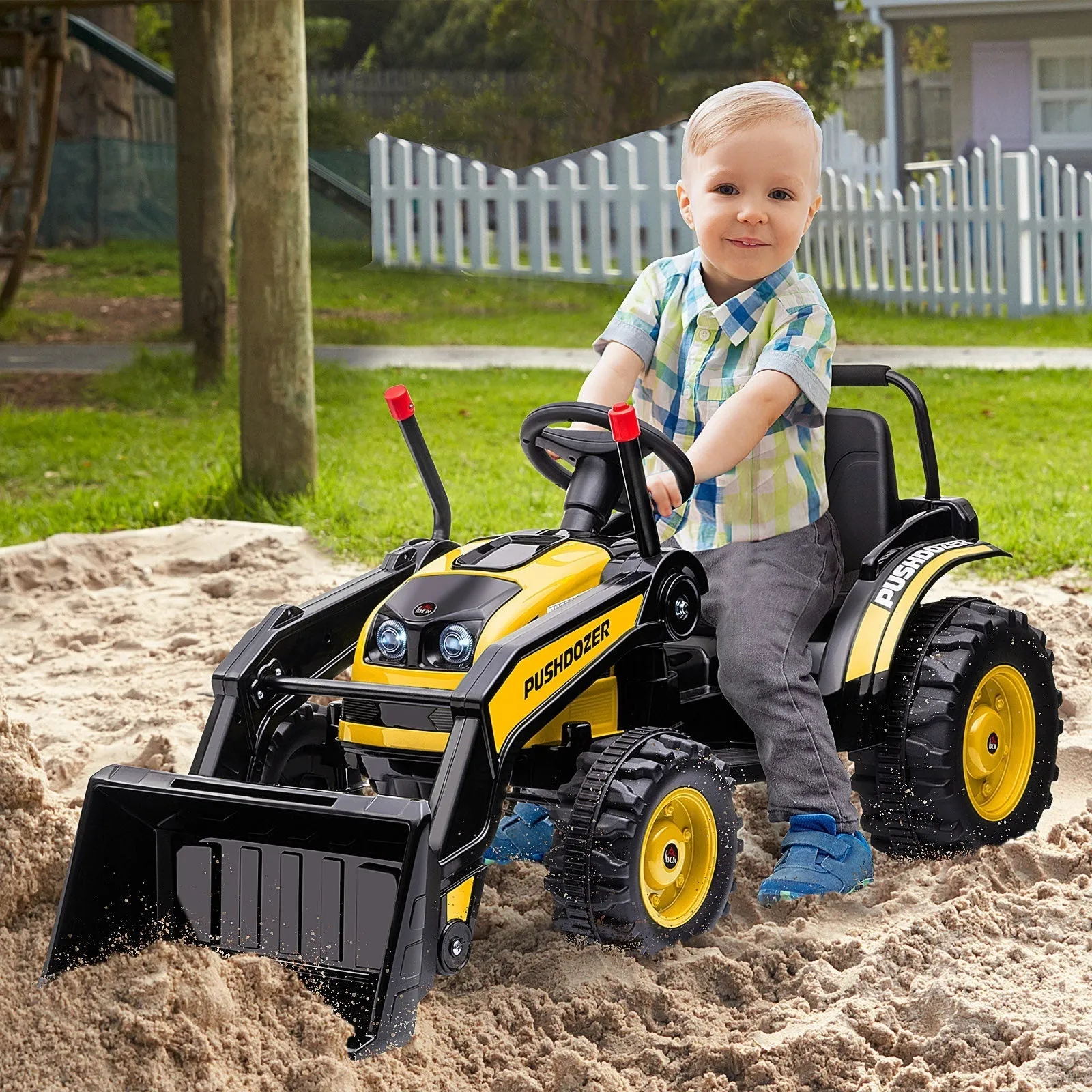 rideable excavator for children 3-5 years - yellow - Image 2