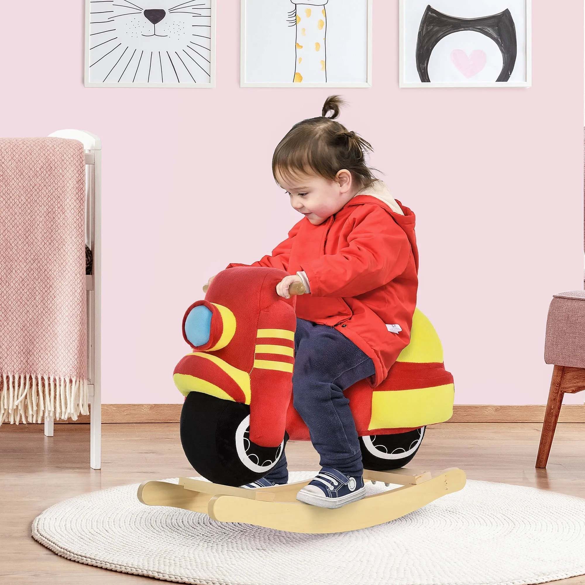 Rocking Red Motorcycle with Sounds | 18-36 Months - Image 2