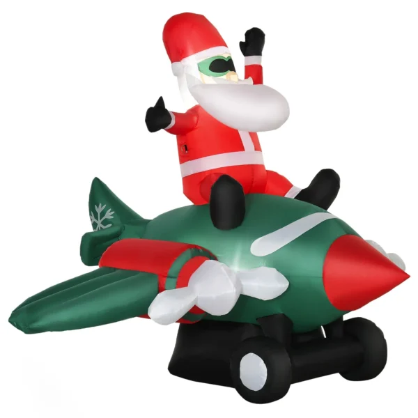 Inflatable Santa Claus with integrated LED lights
