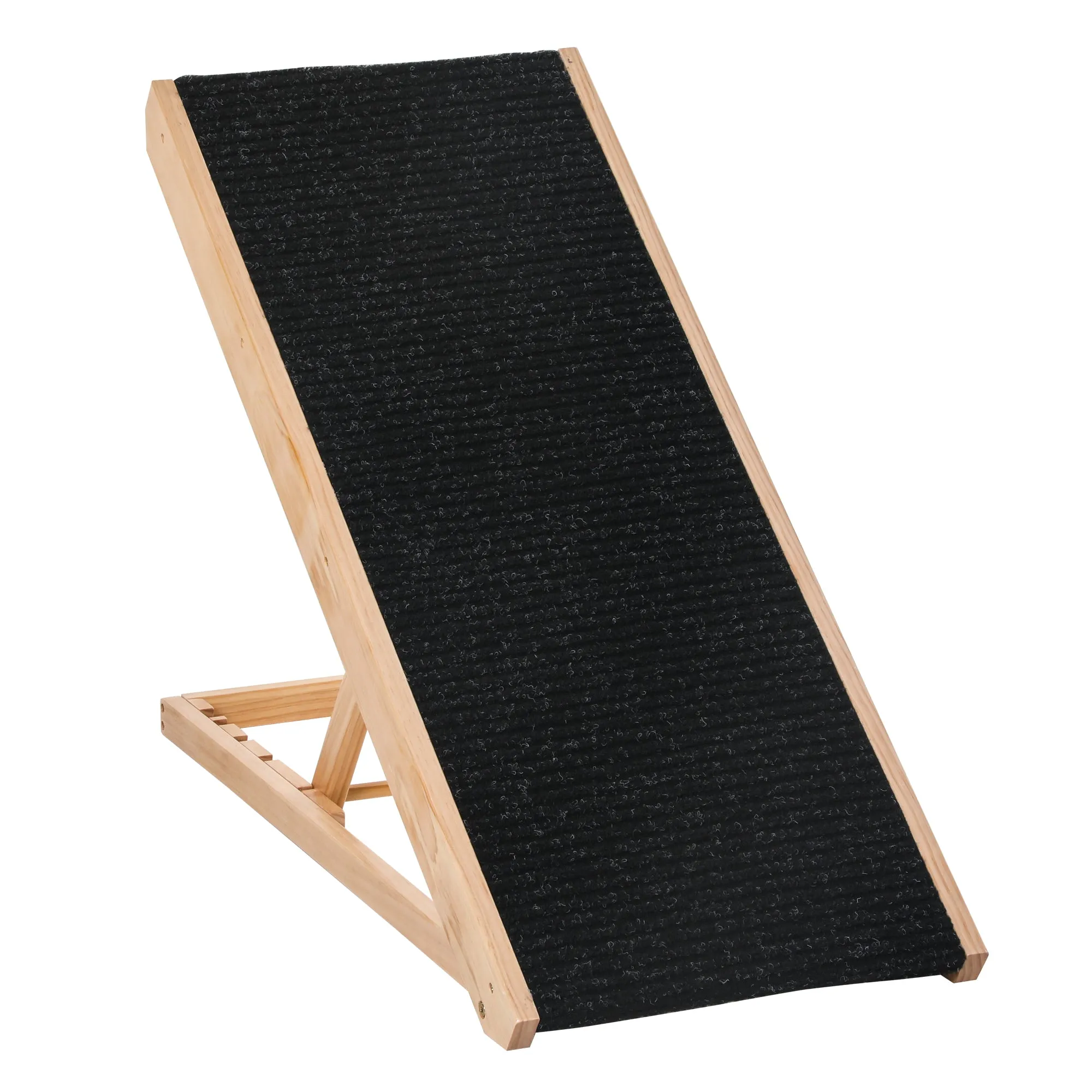 Dog Ramp, Dog Stairs, Ramp for Cats and Pets up to 75kg Foldable Non-Slip and Adjustable