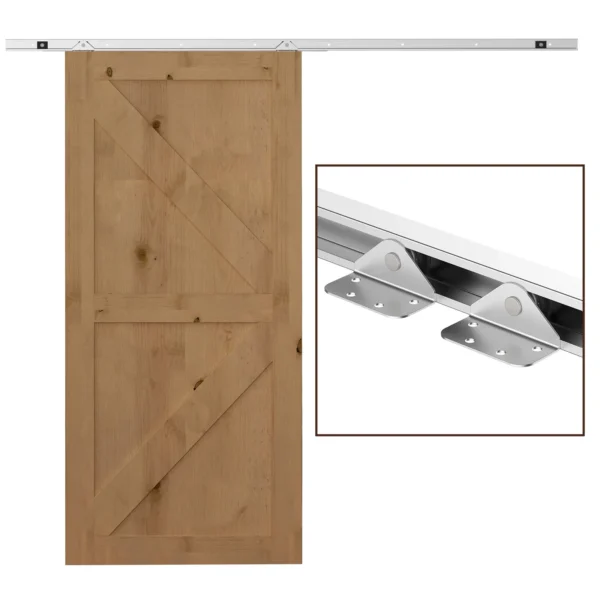 Sliding Door Kit with tools, rollers, guide, blocks and hexagonal key, 186x2.5x3.77 cm