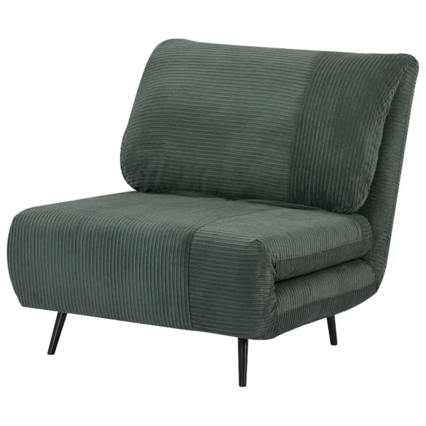 2 in 1 Single Sofa Bed, 3-Level Adjustable Backrest and Padded, Wood and Steel Frame