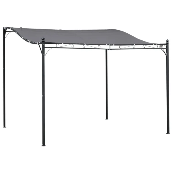 Gazebo Pergola 3x3m Garden with Waterproof Curtain Grey