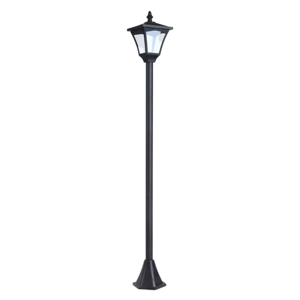 Garden Lamp Outdoor LED Solar Powered Floor Lamp Waterproof IP44, 15x15x120cm, Black