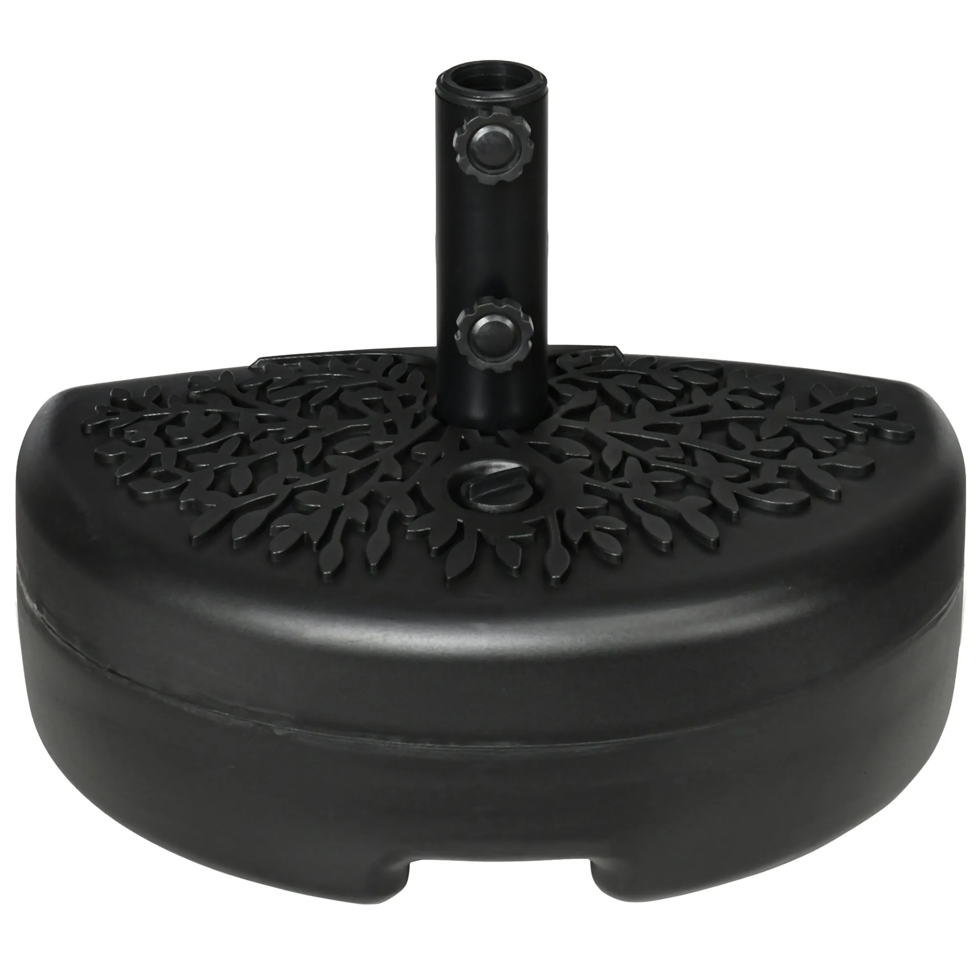 Semi-Circular Umbrella Base Fillable with Sand or Water for 38-48mm Poles, Black