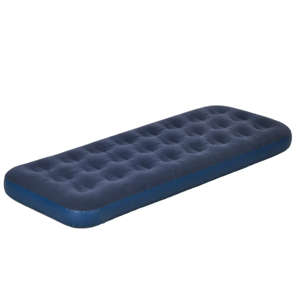 Single Inflatable Bed with Manual Pump Included, 73x191x22 cm, Blue