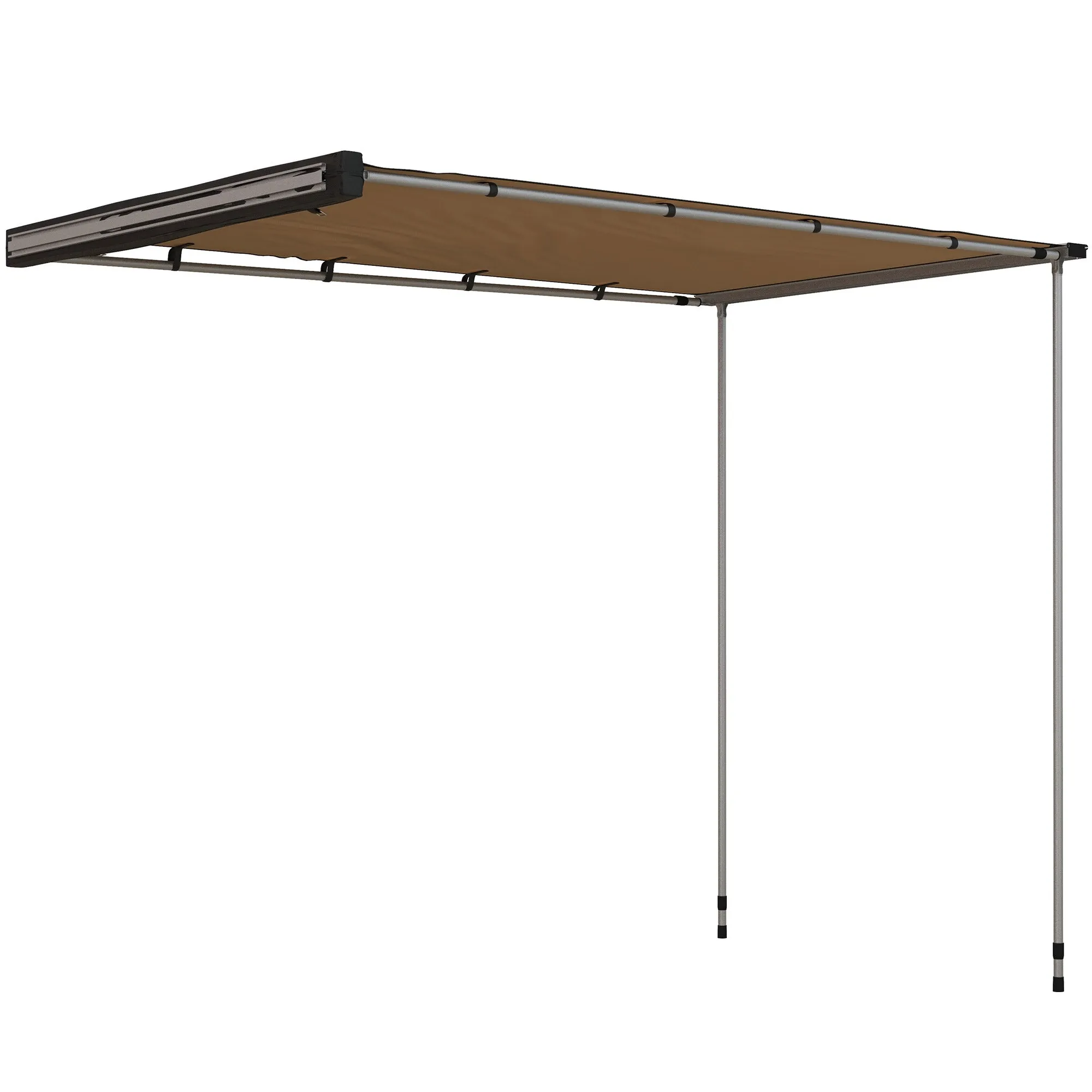 2.5x1.6m Waterproof Adjustable Height Side Car Roof Awning, Khaki - Image 2