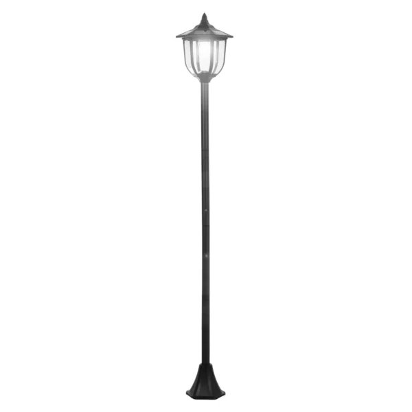 Outdoor Lamp Post with 6 LED Lights and Solar Panels Waterproof Automatic Switch-On 6 Hours Duration Height 177cm