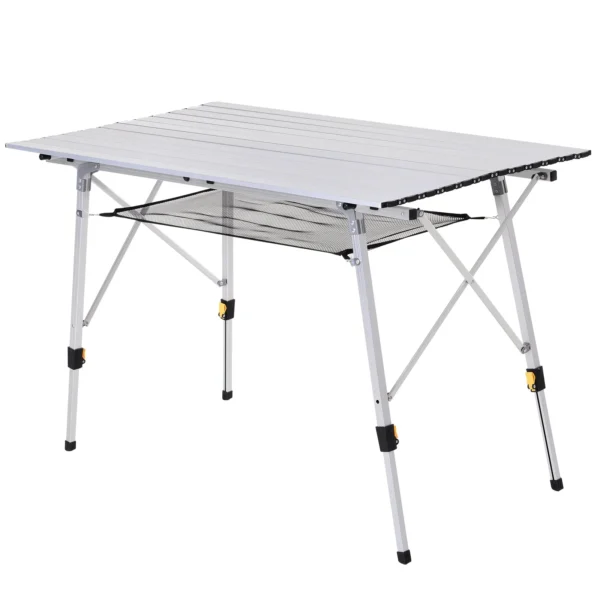 Multifunctional Folding Aluminum Camping Table with Carrying Case and Adjustable Height Holds up to 40kg