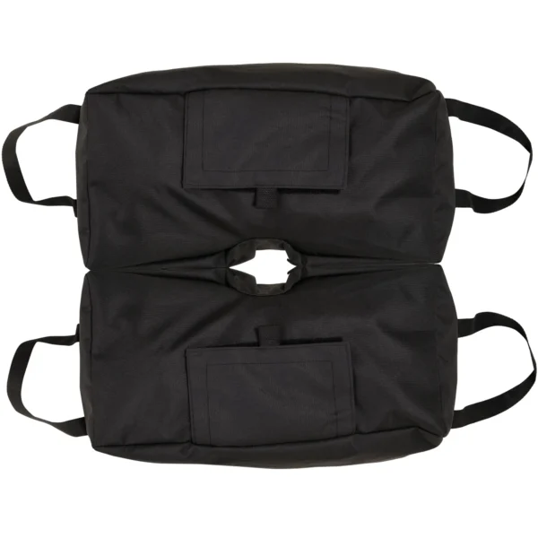 Base for Umbrella Bag Fillable with 50 kg of Sand, in Plastic and Oxford Fabric, 50x25x18 cm, Black