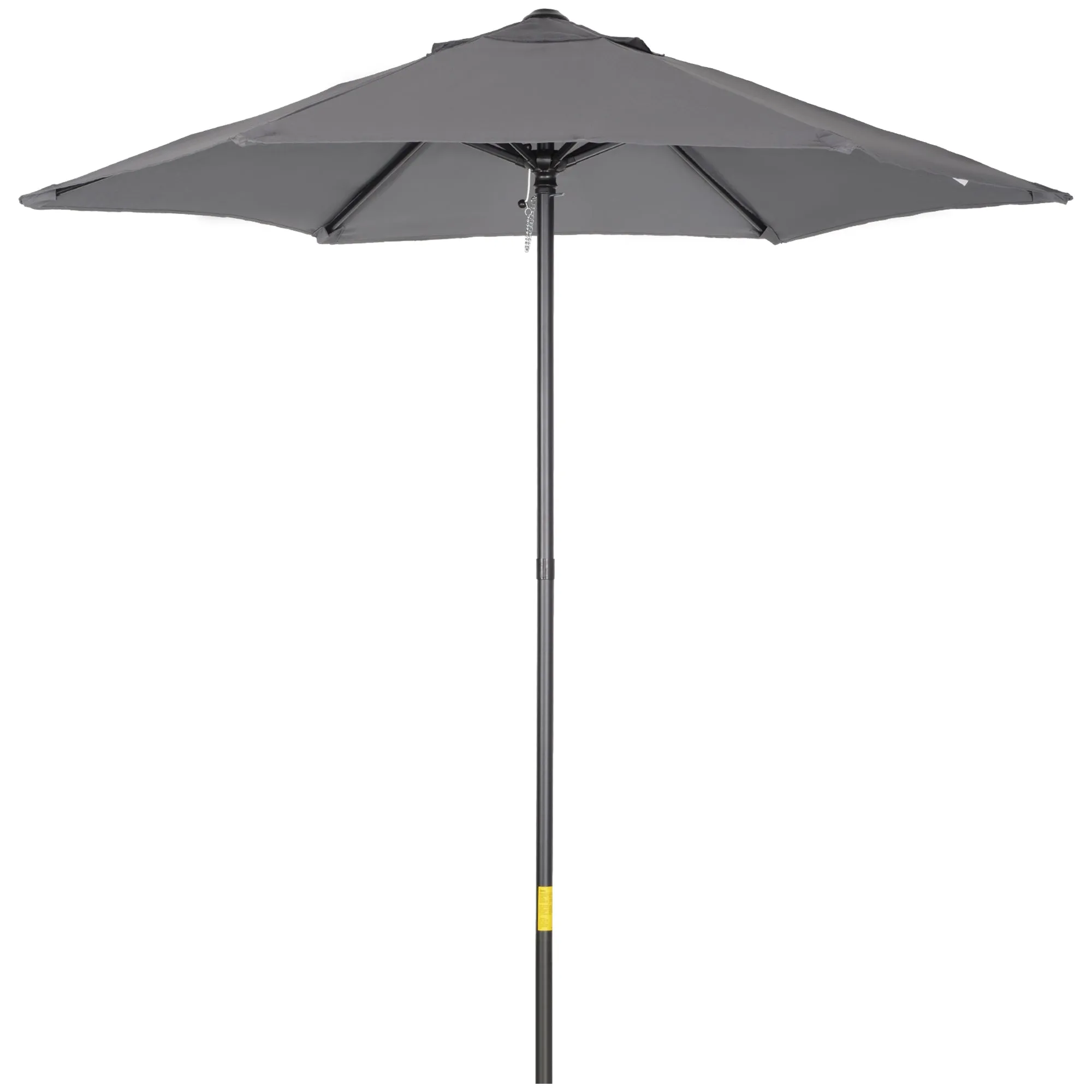 Garden Umbrella 2x2 m with 6 Ribs with Air Vent, in Aluminium, Metal and Dark Gray Polyester