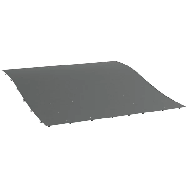 Replacement Cover for Garden Pergola 3x3 m with 16 Drainage Holes, 297x297 cm, Gray
