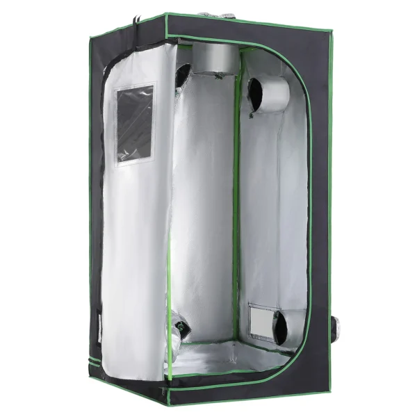 600D Oxford Hydroponic Tent with 5 Adjustable Vents and Window, Hydroponic Growing Greenhouse with Cable Hole for Indoor, 80x80x160cm, Black