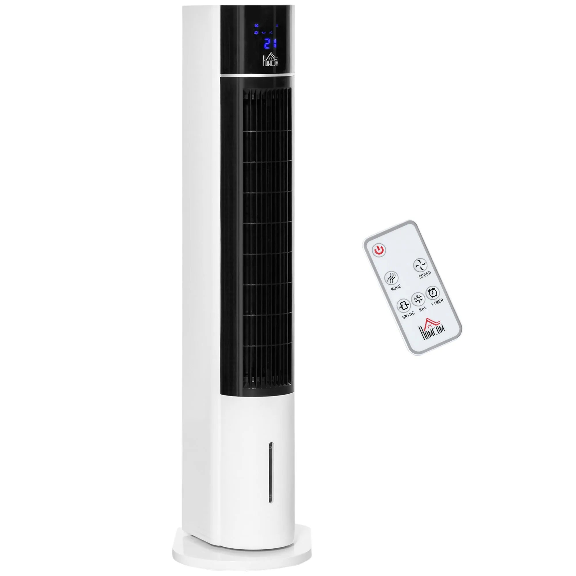 Evaporative Cooler Fan 3 Modes and 3 Speeds, Timer, Oscillation and Remote Control, White