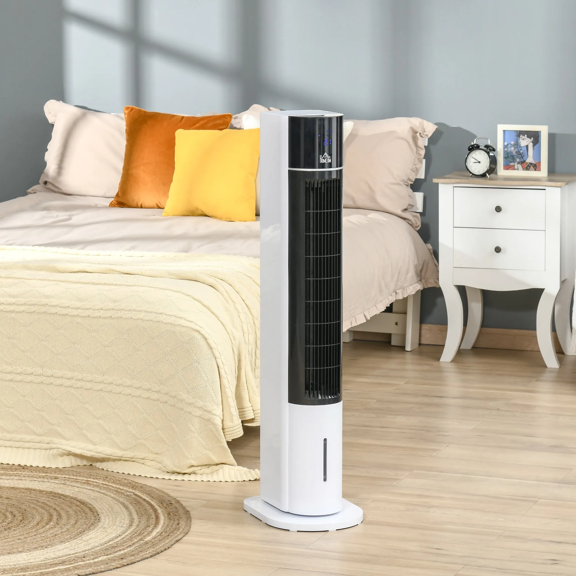 Evaporative Cooler Fan 3 Modes and 3 Speeds, Timer, Oscillation and Remote Control, White - Image 2