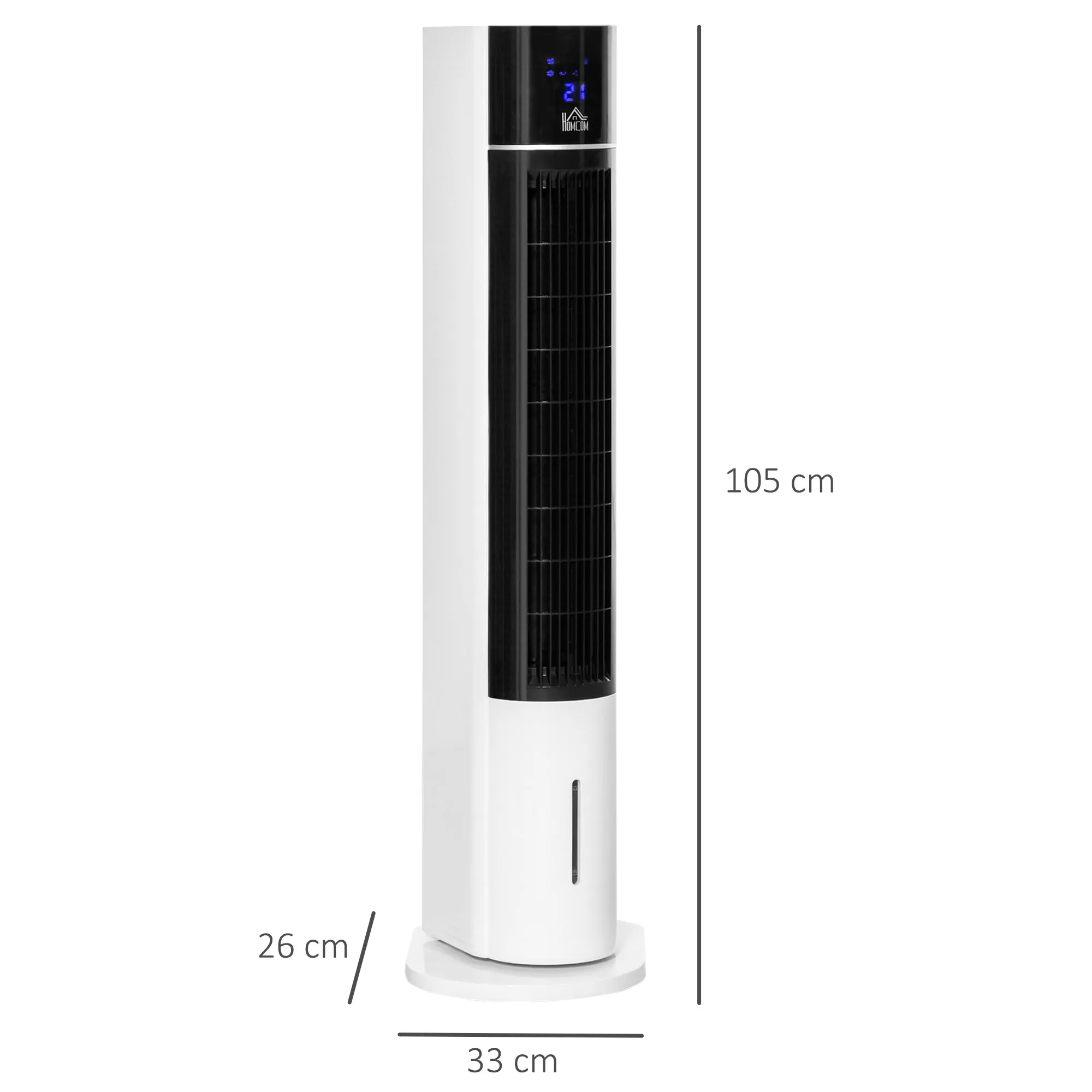 Evaporative Cooler Fan 3 Modes and 3 Speeds, Timer, Oscillation and Remote Control, White - Image 3
