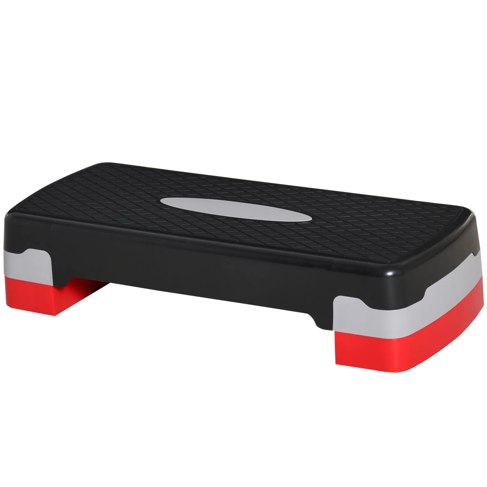 Aerobic Step Fitness with Adjustable Height 10-15 cm, 68x29cm Black and Red