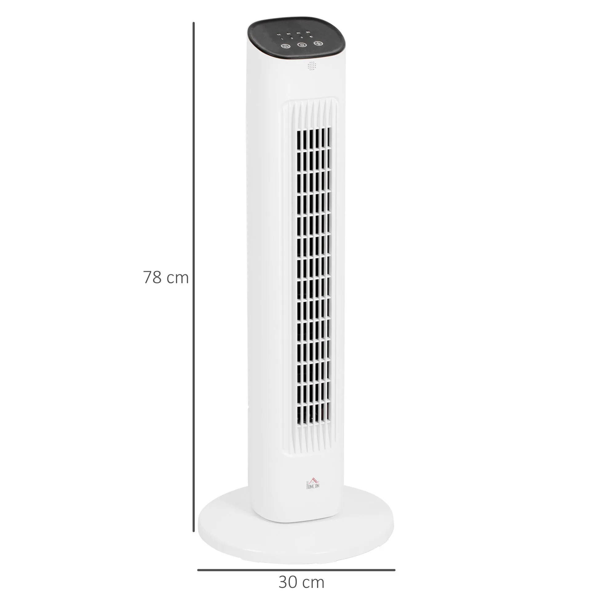 Column Fan with Remote Control and 3 Speeds, 15 Hour Timer, Oscillation and Night Mode, White - Image 3