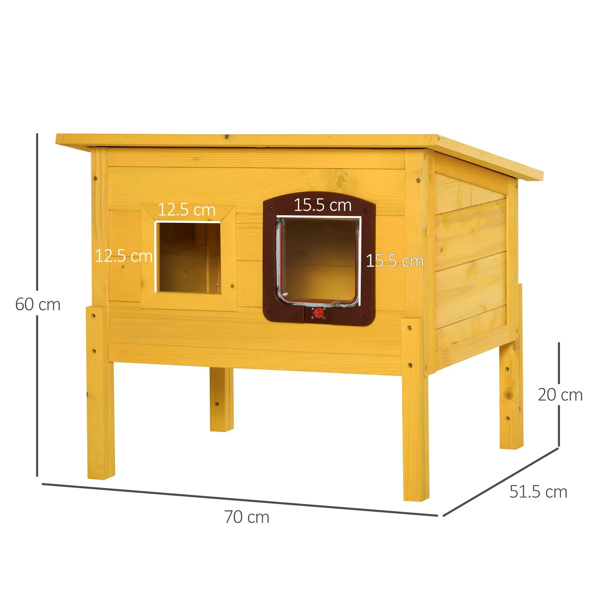 Pet Kennel Made of Fir Wood 70 x 51.5 x 60cm - Image 3