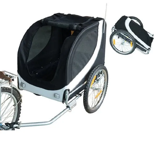 Bicycle Dog Trailer, Black and White, 130x90x110cm