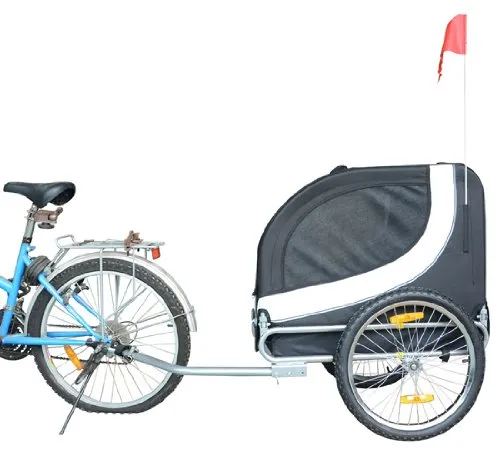 Bicycle Dog Trailer, Black and White, 130x90x110cm - Image 2