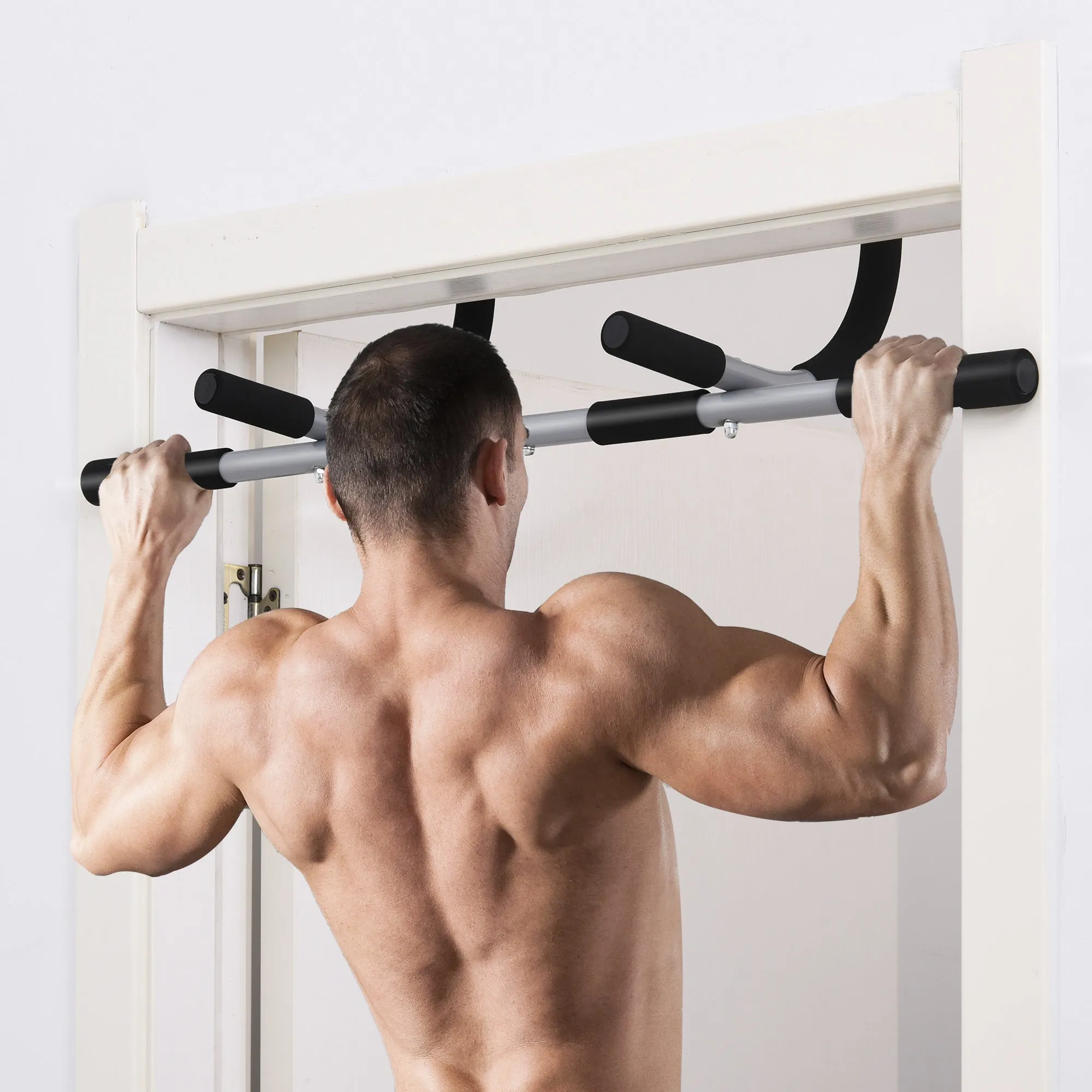 Door-Mounted Pull-Up Bar, Screw-Free Installation and Steel Tube Frame, Max. Weight: 110 kg - Image 2