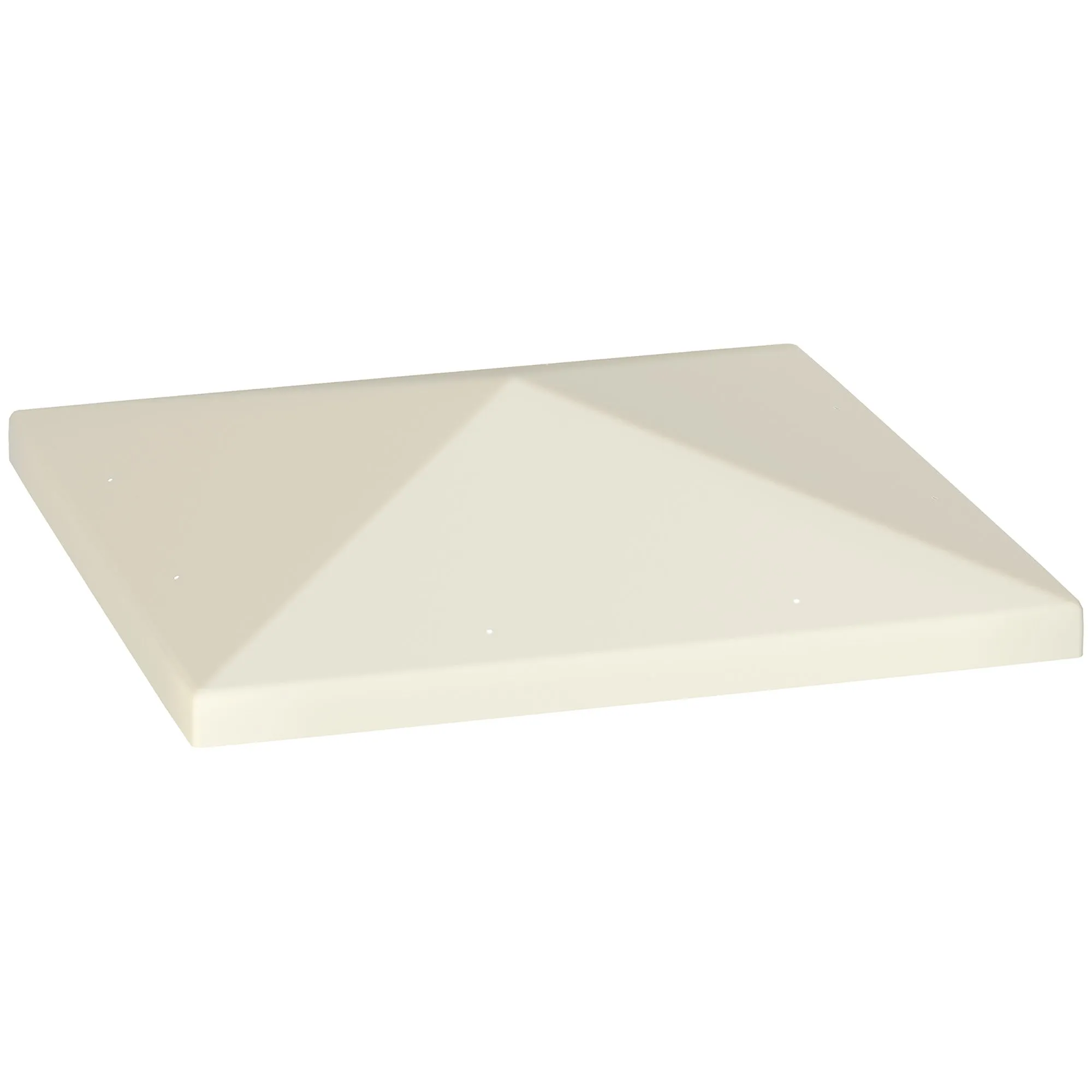3x3m 600D Oxford Fabric Garden Gazebo Cover with Drainage Holes, Cream White