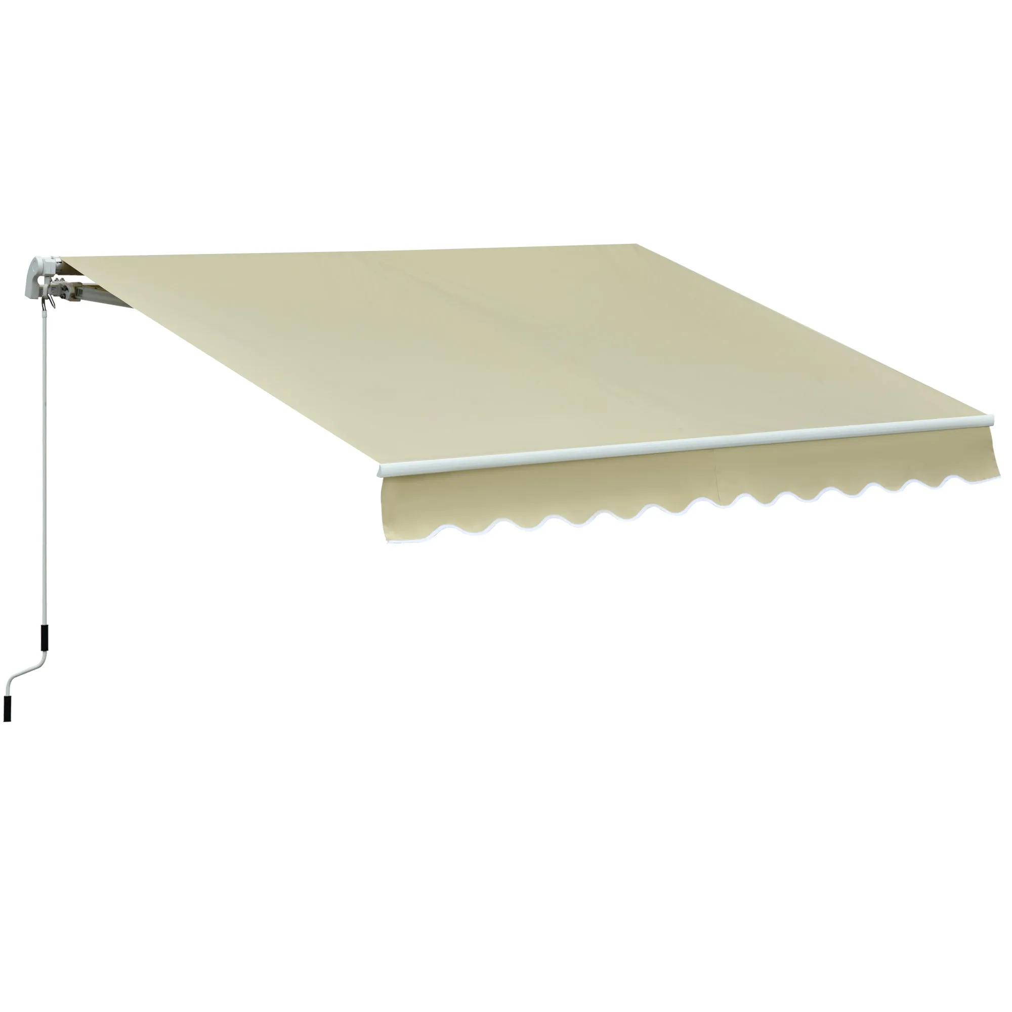 Outsunny Outdoor Awning with Crank, Metal and Polyester, 3x2.5m Beige