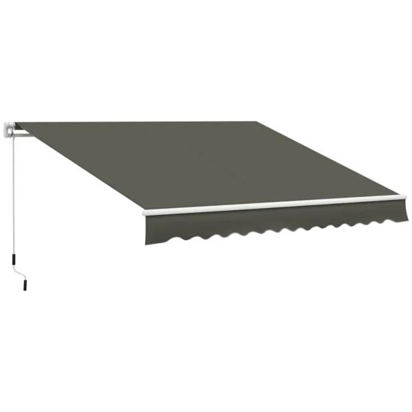 Outdoor Awning with Crank Arms, 350x250 cm, Grey