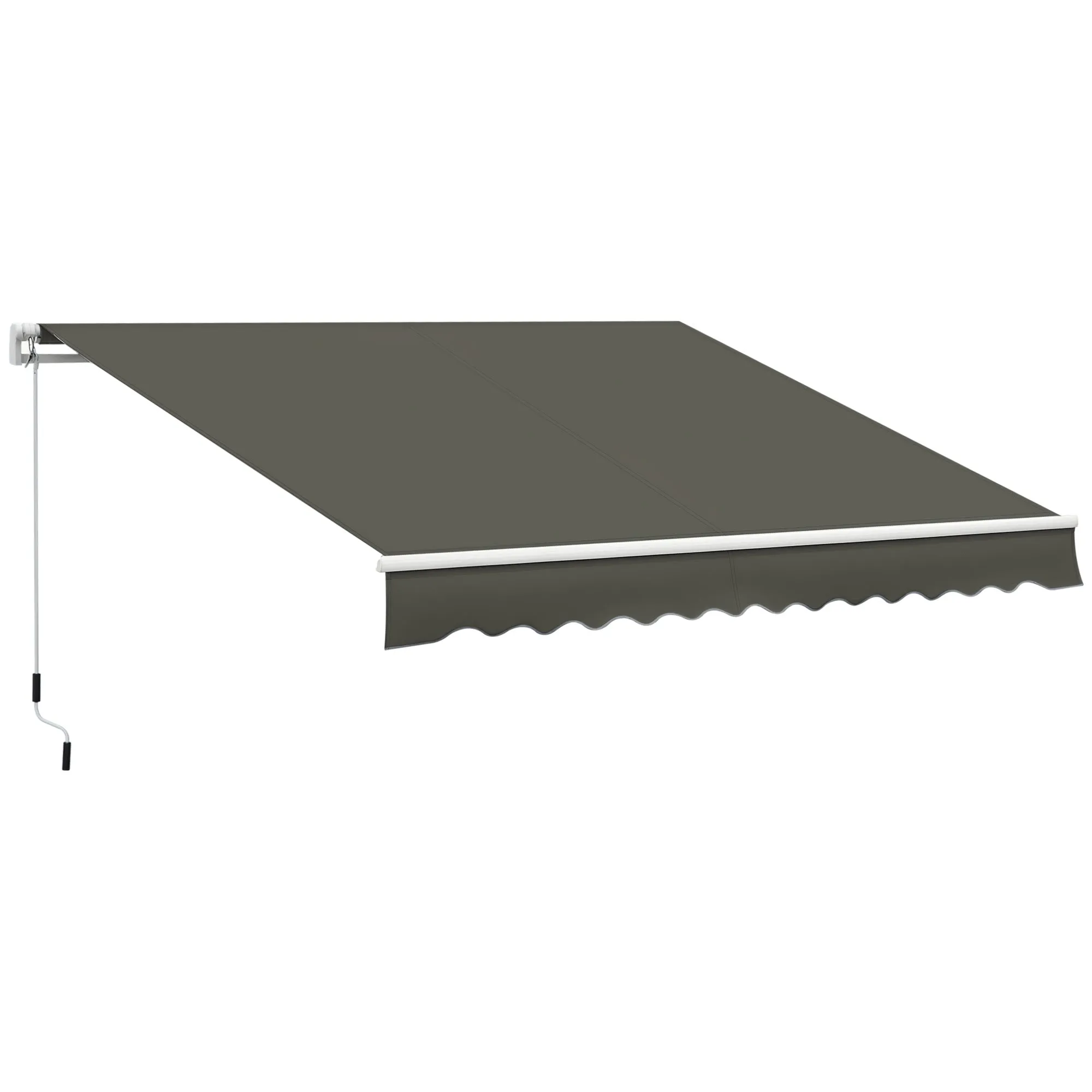Outdoor Awning with Crank Arms, 350x250 cm, Grey