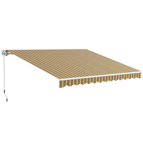 Outdoor Awning with Crank Arms, 350x250 cm, Yellow