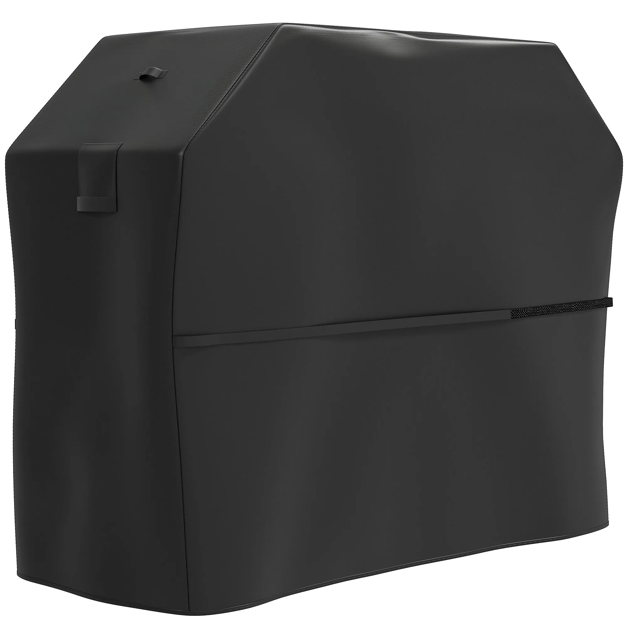 600D Oxford Fabric Waterproof UPF30+ and Windproof Barbecue Cover, 147x61x122 cm, Black