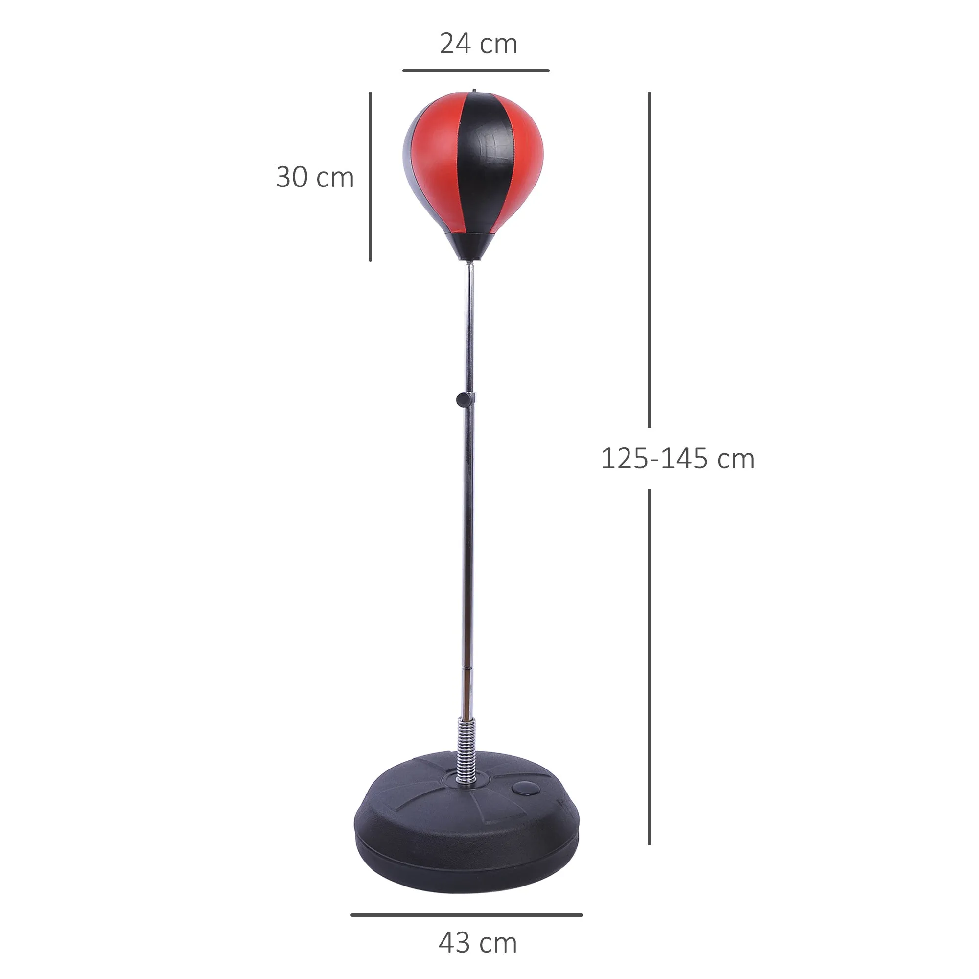 Floor Punching Ball Set for Teens with Gloves and Pump, Adjustable Height from 125-145cm - Image 3