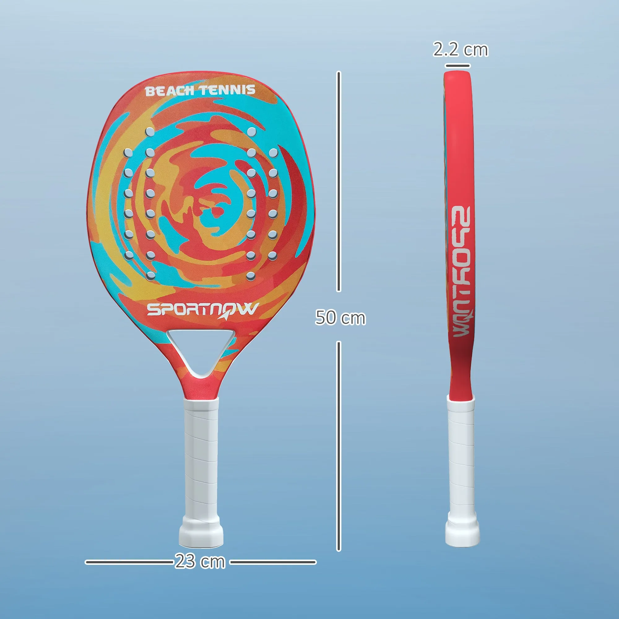 SPORTNOW Carbon Fiber Padel Racket with Non-Slip Grip and Carrying Bag, Yellow - Image 3