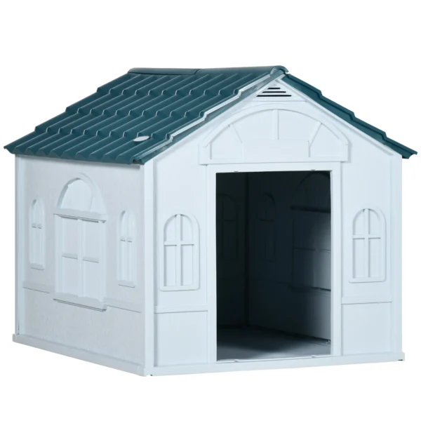 Dog Kennel for Medium and Small Dogs max 20kg in Waterproof PP, 65x75.7x63 cm, Blue