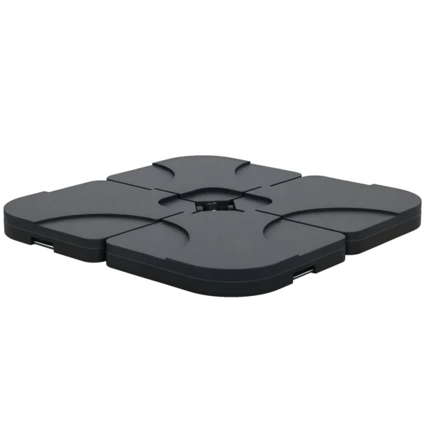 4-Piece Plastic Garden Umbrella Base Set 50 x 50 x 7.5cm