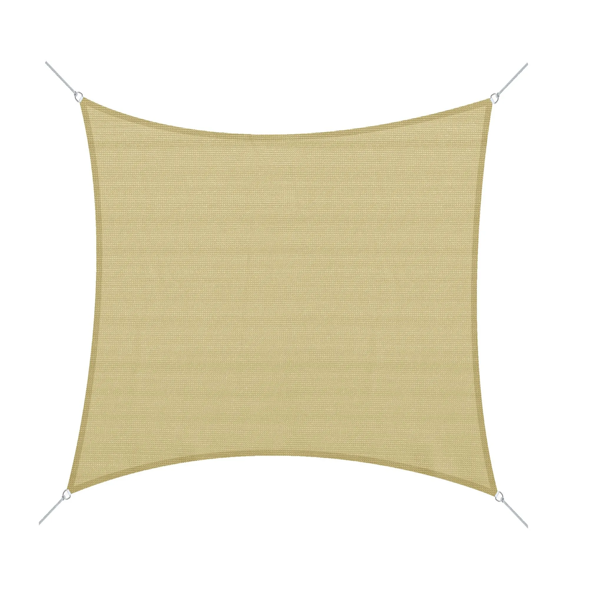 Square Outdoor Sun Shade Awning in Breathable HDPE, 95% UV Protection, 360x360 cm